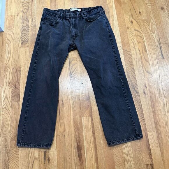 Levi's Other - Men's Levis 505 size 38 X 30 Regular Fit Straight Leg Denim Jeans Black
